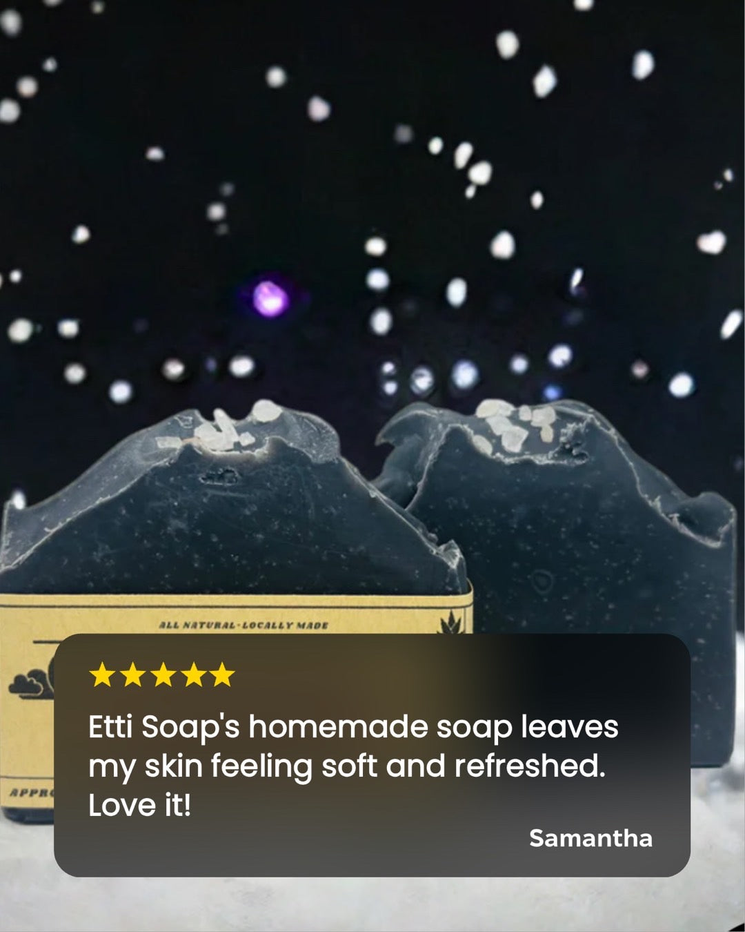 Limited edition natural black soap bar for gentle cleansing