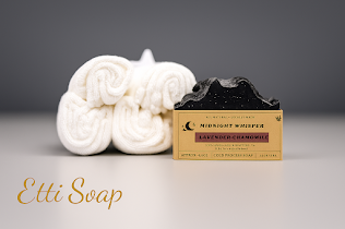 Midnight Whisper Aloe Vera Soap | Handcrafted Charcoal Lavender Soap | Natural Black Soap
