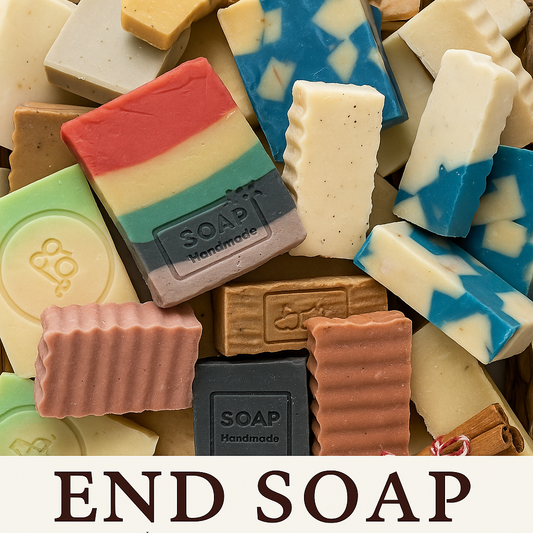 Etti Soap Natural Soap Sampler β assorted handmade cold process soap pieces in varied shapes, colors, and scents, eco-friendly and small-batch crafted