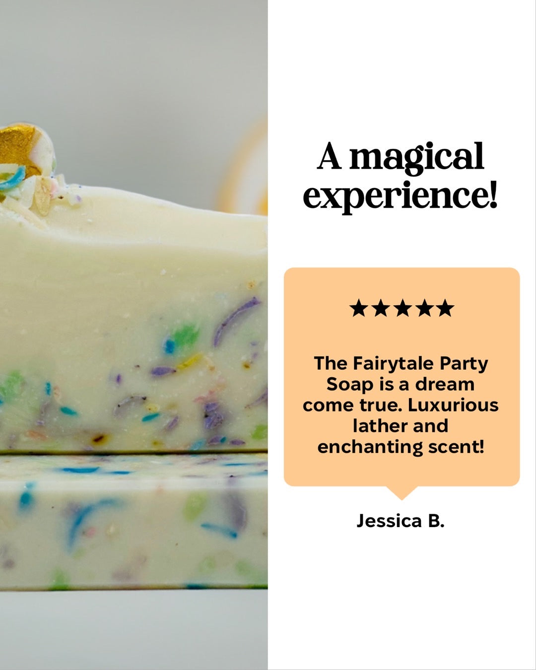Fairytale Party Soap | Shea Butter Confetti Soap | Enchanting Scent & Luxurious Lather π