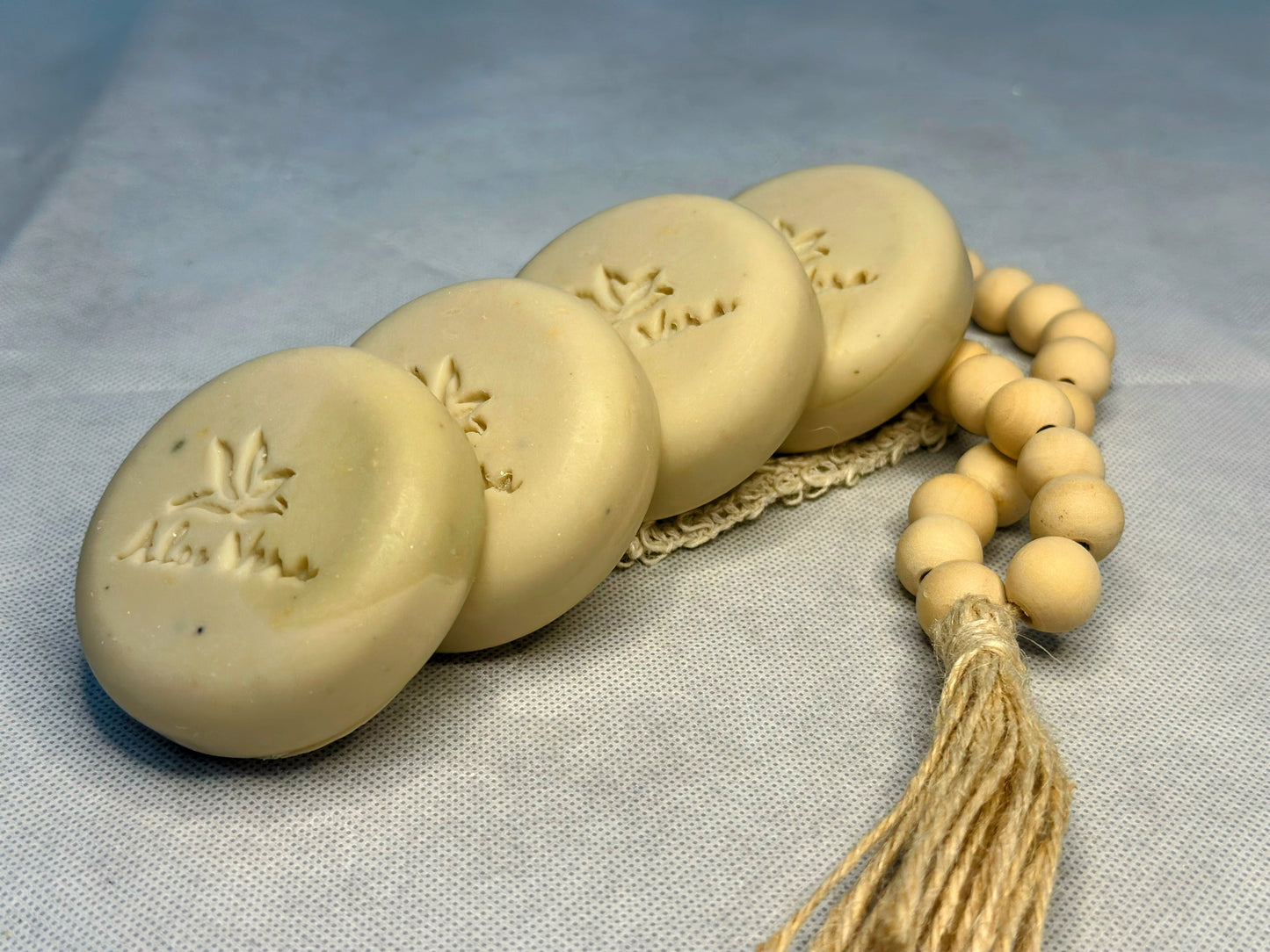 Handmade natural soap with soothing aloe vera and uplifting aroma