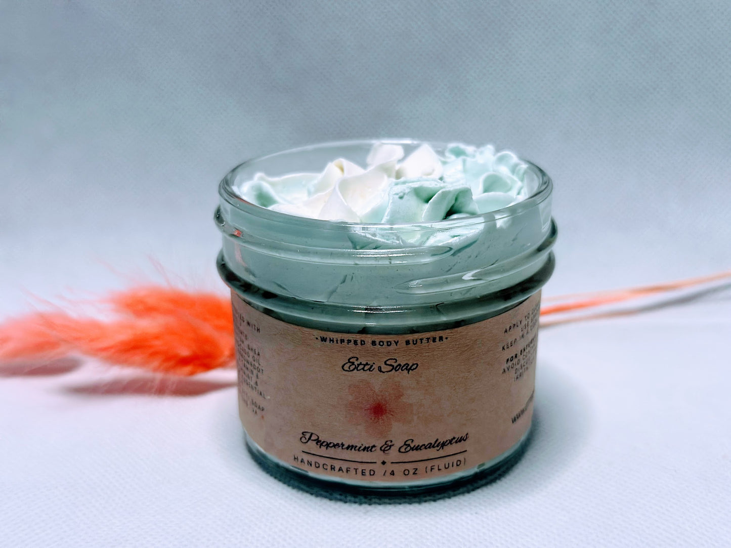 Winter body butter with peppermint and eucalyptus essential oils