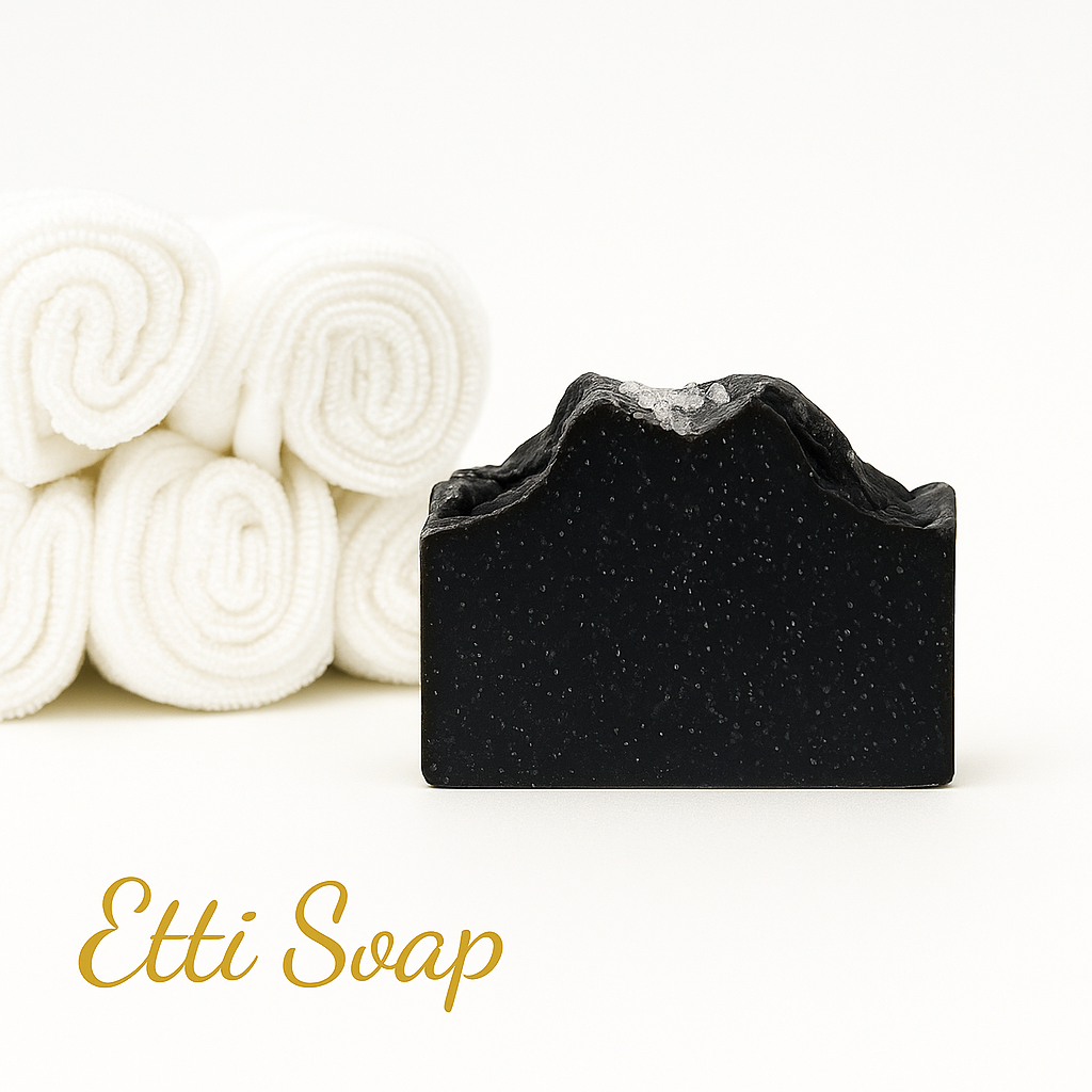 Midnight Whisper Aloe Vera Soap | Handcrafted Charcoal Lavender Soap | Natural Black Soap