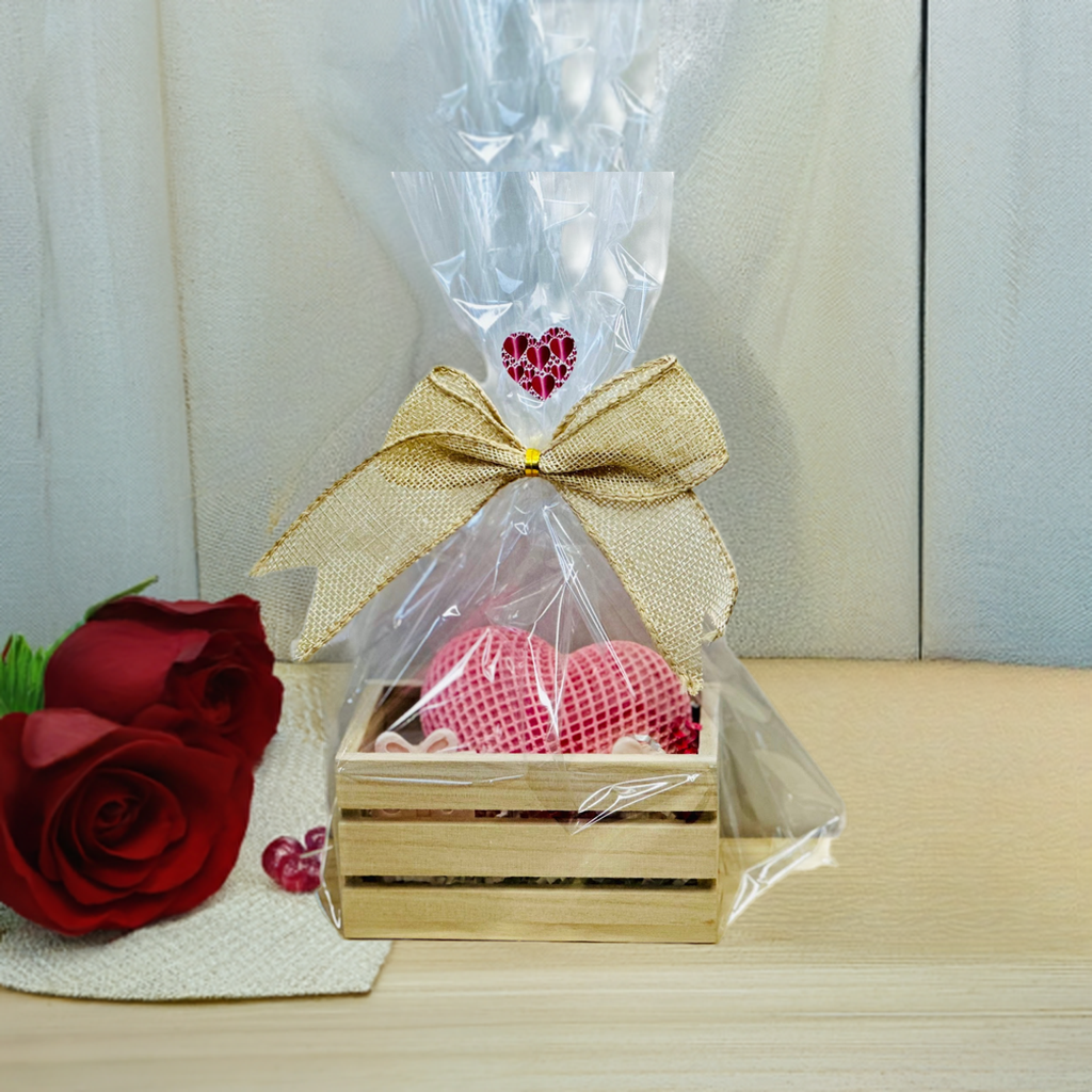 Heart-shaped artisan soap gift set for Valentine’s Day