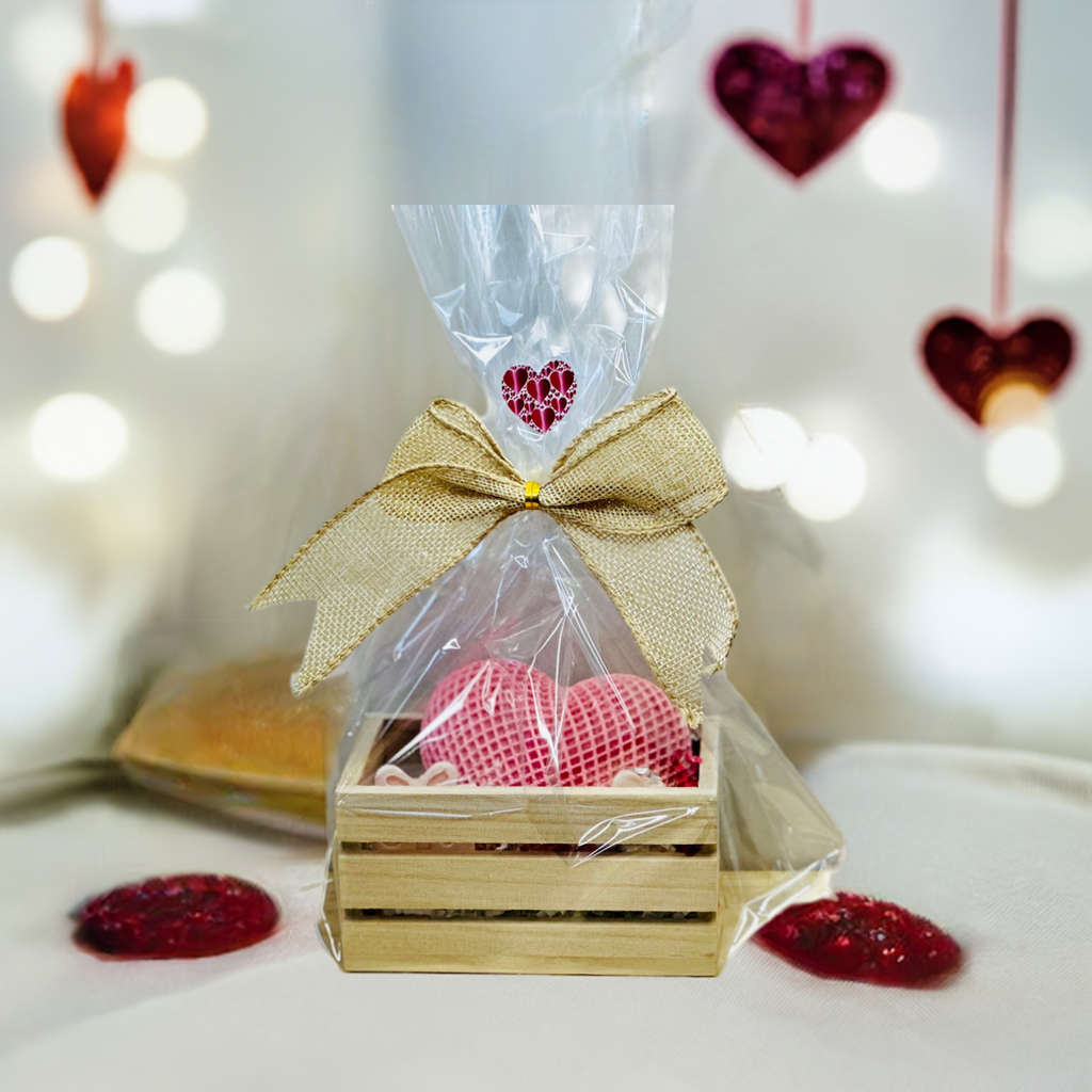 Luxury eco-friendly soap set with heart design packaging