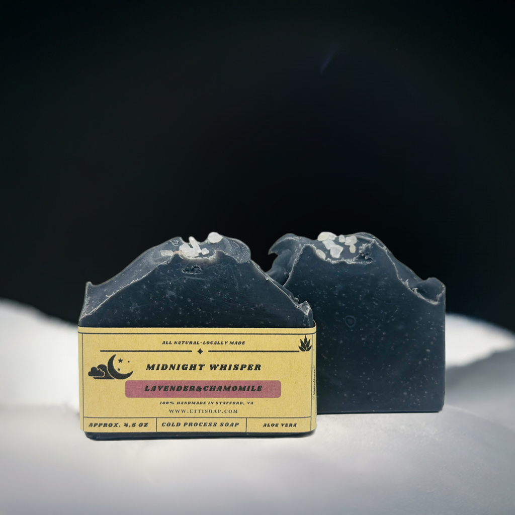 Activated charcoal artisan soap with natural oils and clays
