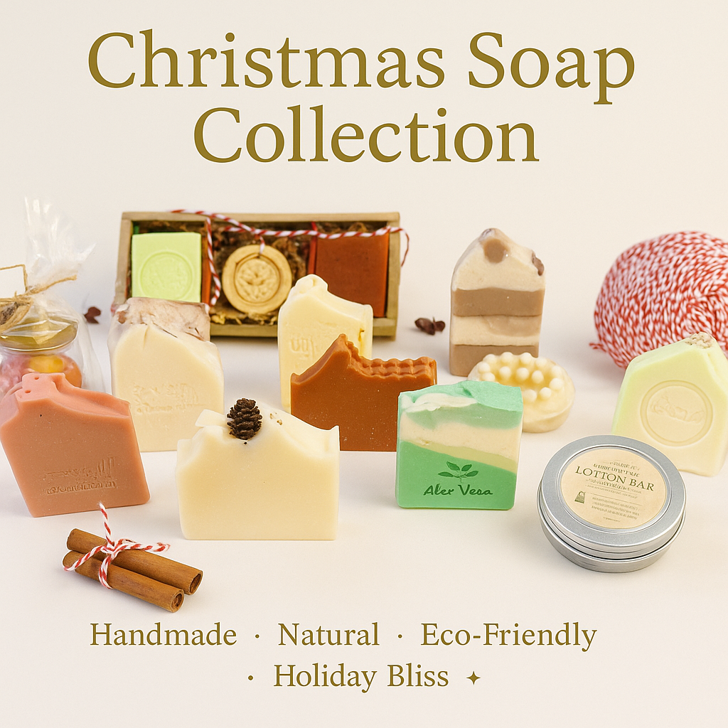 Etti Soap Christmas Collection featuring natural handcrafted soaps, perfect for gifting during the holidays — elegant, sustainable, and artisan-made.