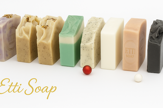 Eco-friendly handmade soap bars with plastic-free packaging