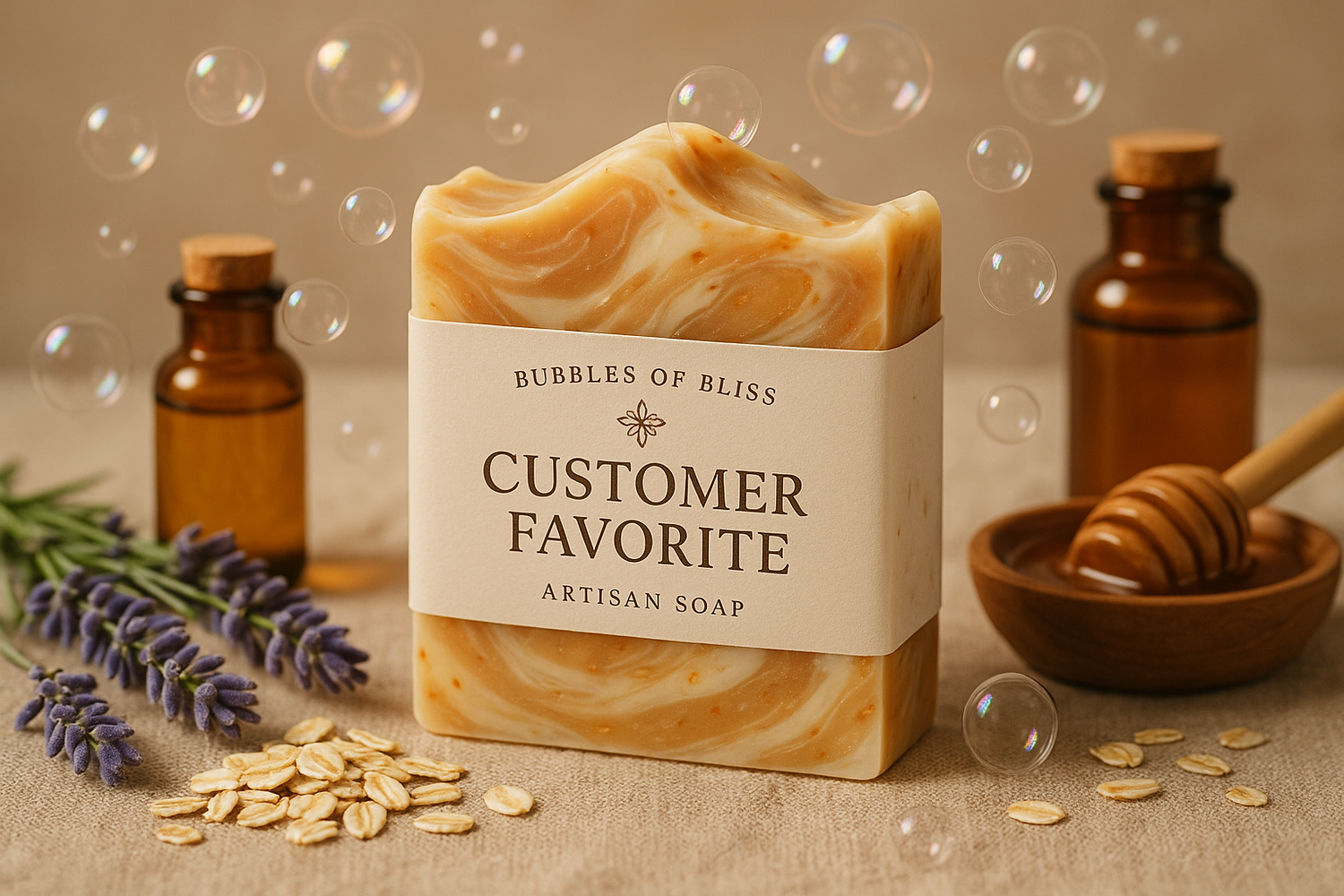 Best selling handmade artisan soaps in colorful and natural designs