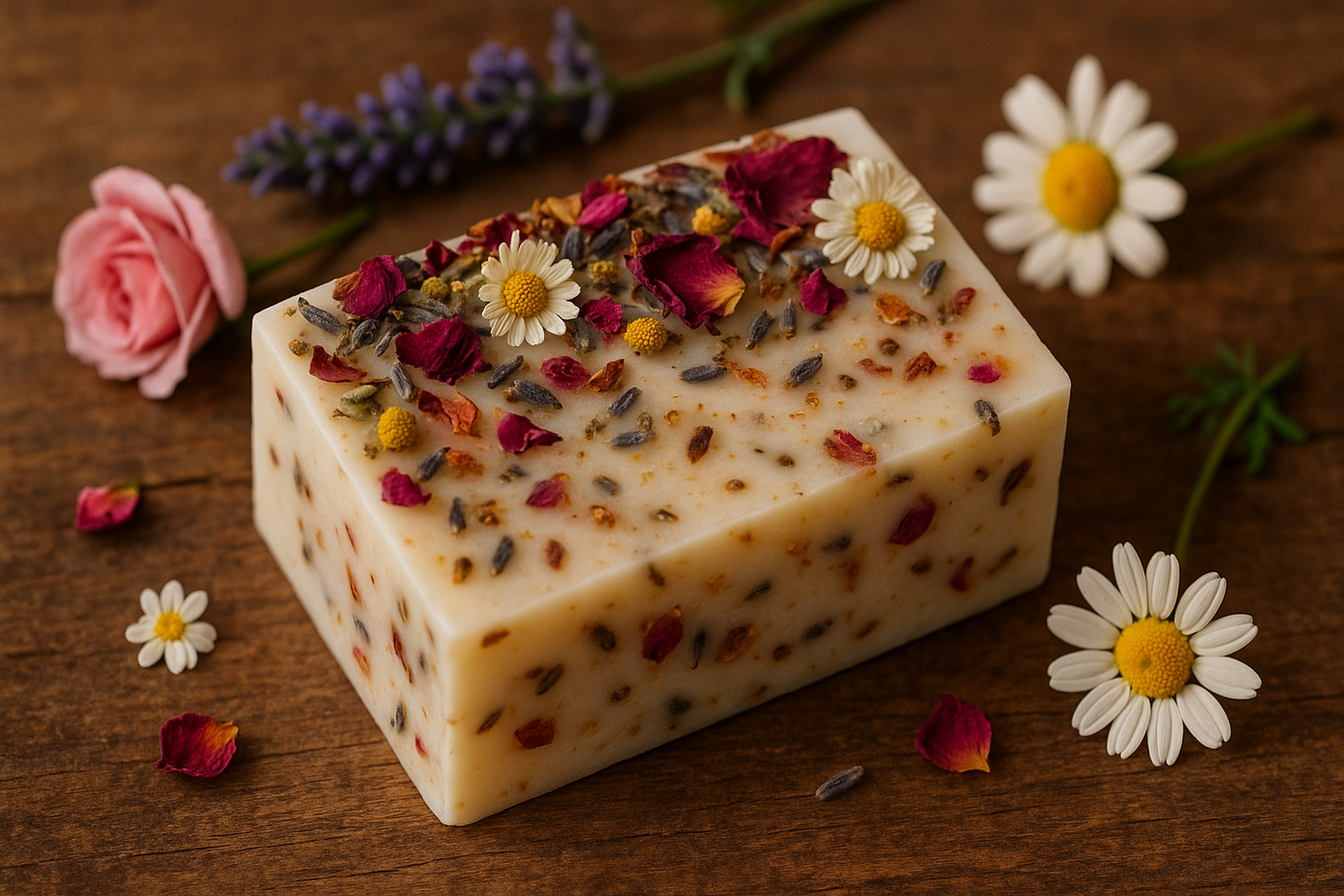 Eco-friendly handmade floral soaps for daily cleansing and gifts