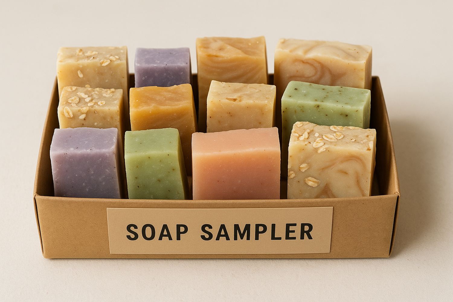 Artisan Soap Sampler Pack with 4 mini handmade soaps