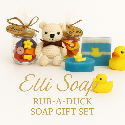 Mini Soap Assortment & Rub-A-Duck Bar Gift Set | Handmade Natural Soaps by Etti Soap