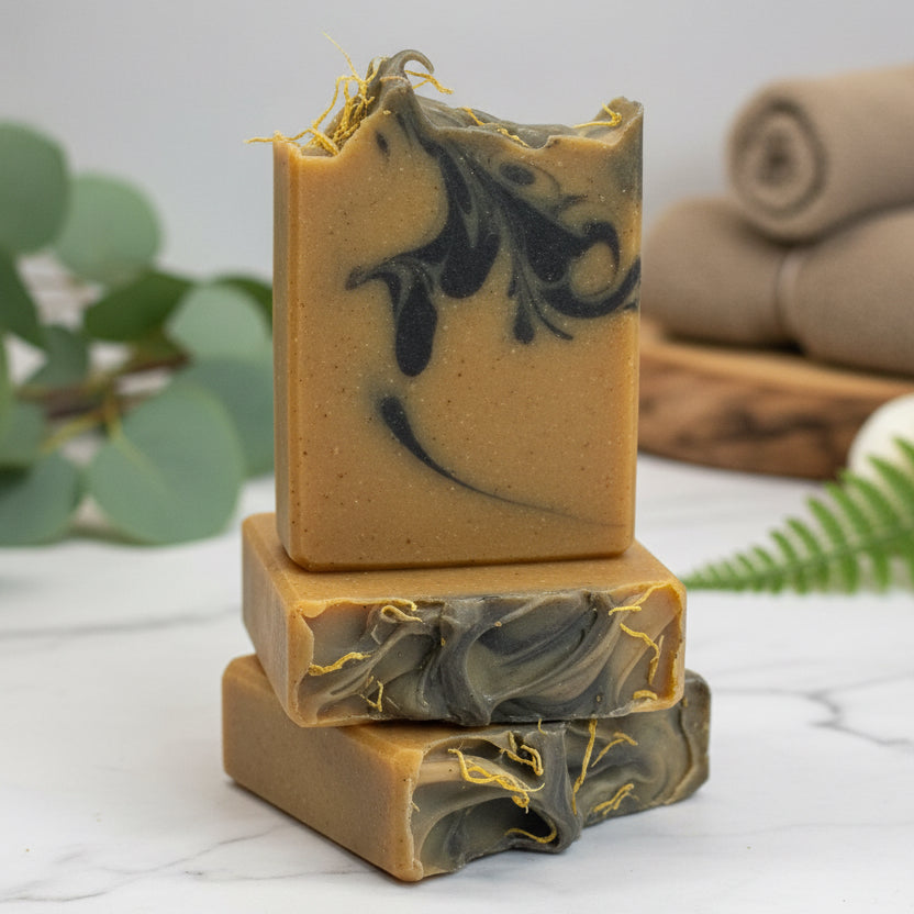 Golden Glow Soap | Turmeric Charcoal Handmade Soap Bar