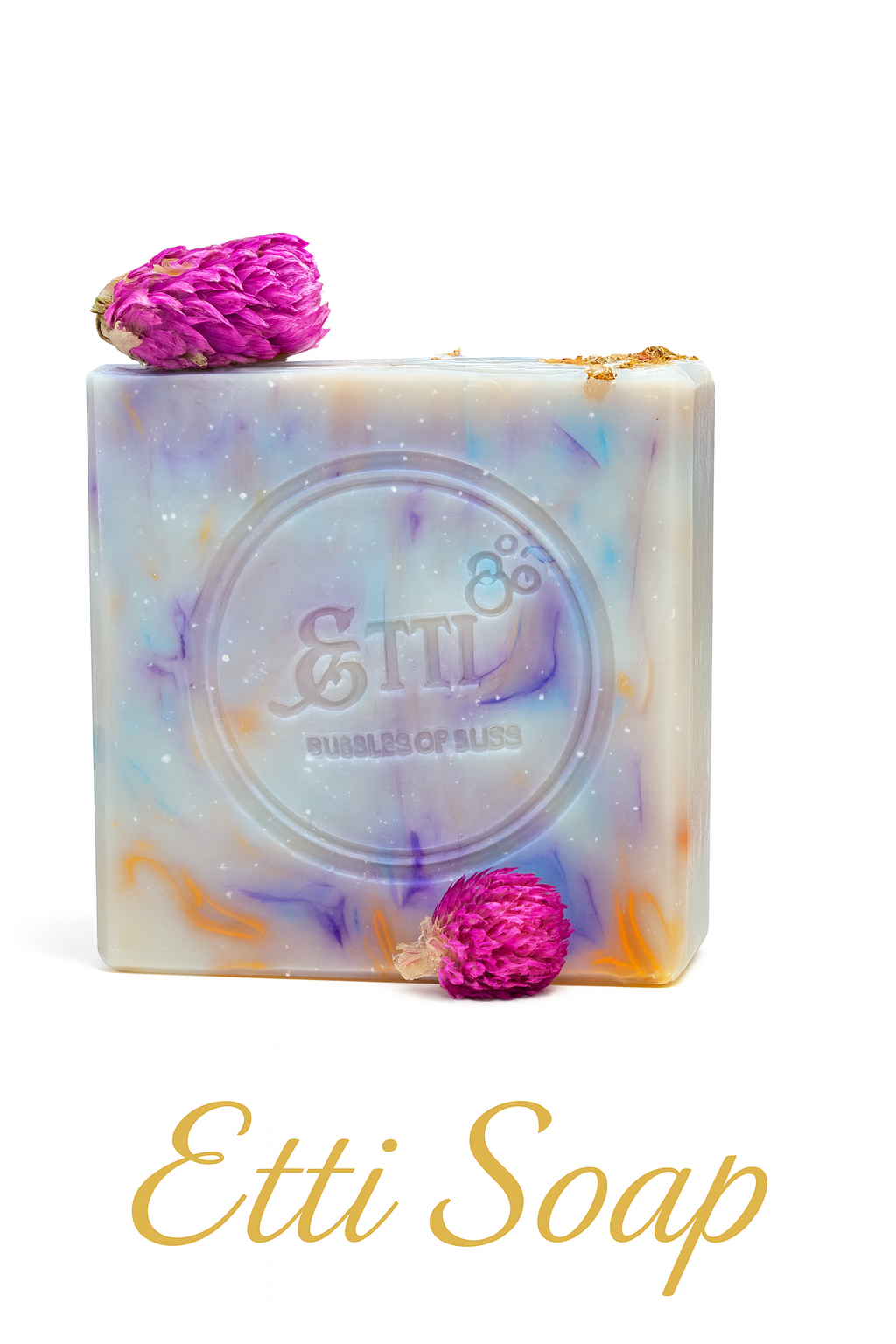 Natural artisan soap bar enriched with organic shea butter, offering a bright lemon-eucalyptus aroma and soft lather.