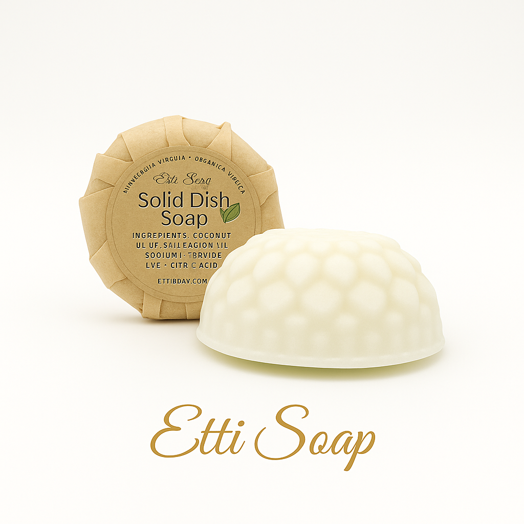 Eco-Friendly Solid Dish Soap with Bergamot Essential Oil