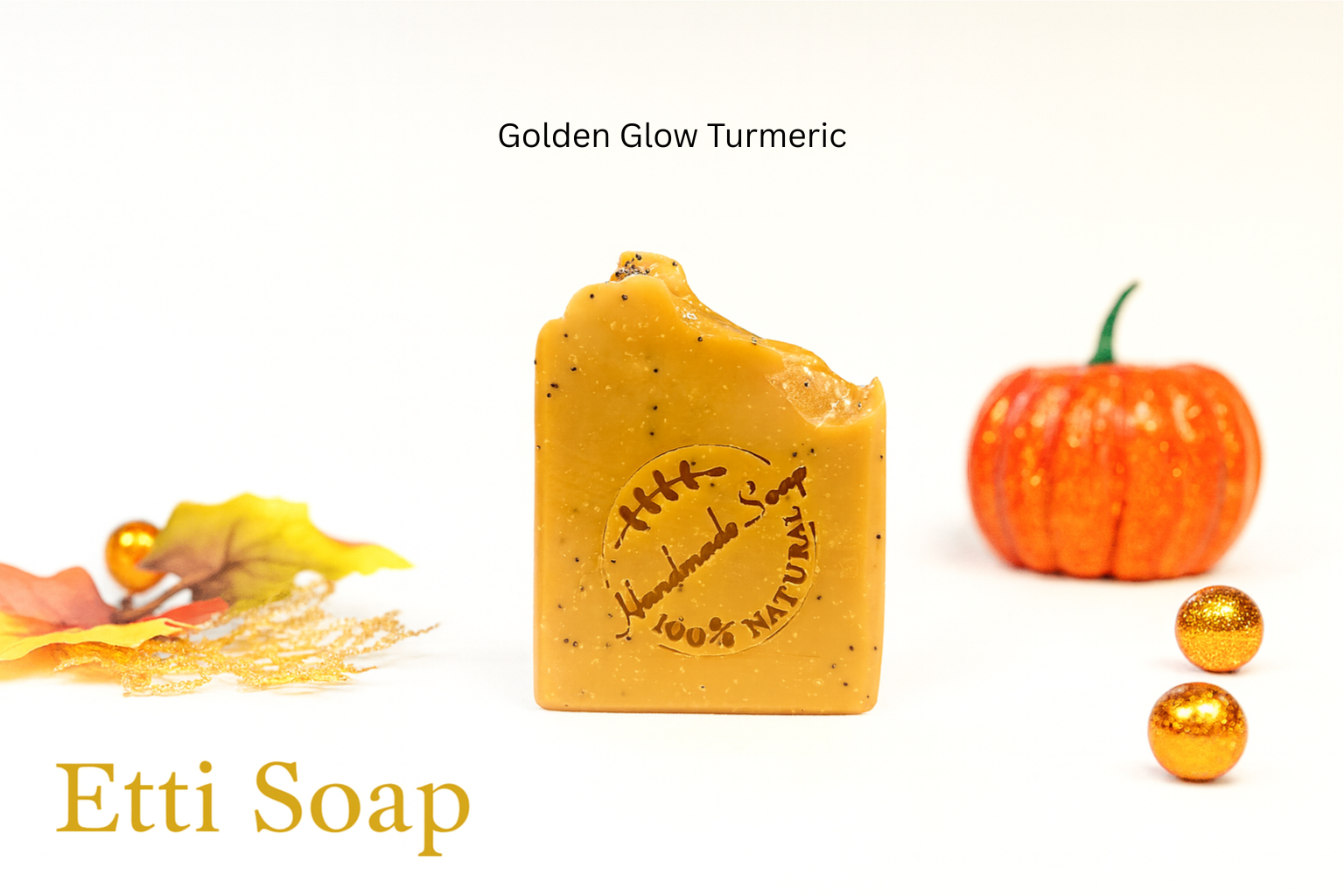 Handcrafted turmeric and lemon artisan soap by Etti Soap featuring natural glow, creamy lather, and eco-friendly ingredients.