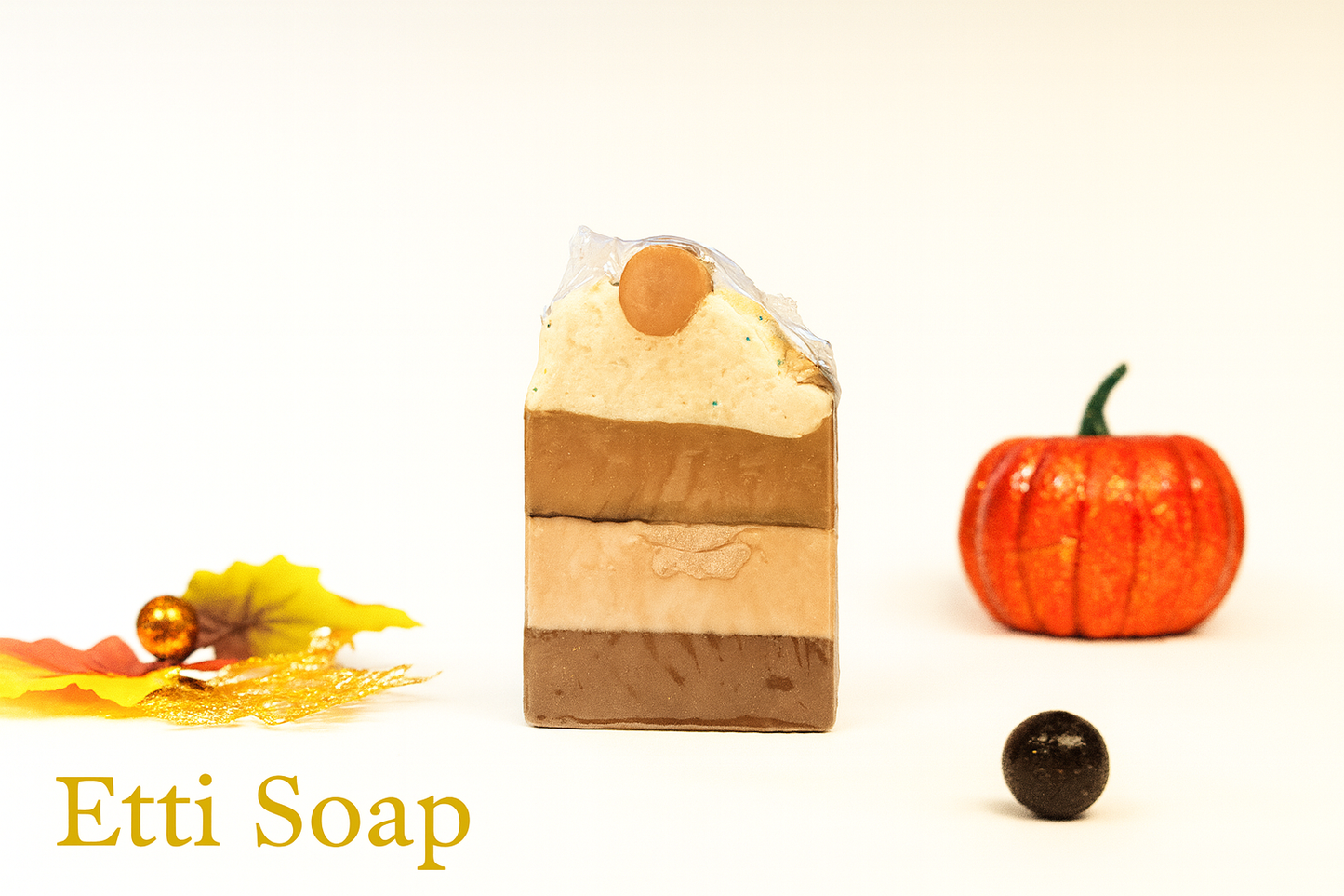 Luxurious artisan chocolate soap bar with creamy lather and elegant brown tones, crafted in small batches by Etti Soap.