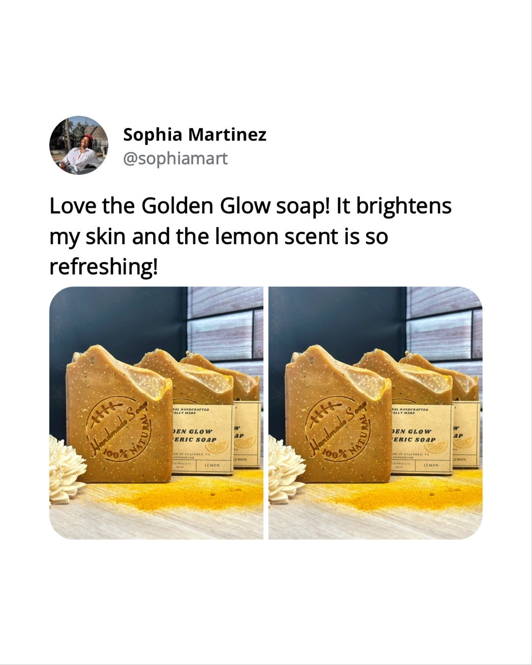 Golden Glow Turmeric Soap | Handmade Natural Soap with Lemon & Exfoliation