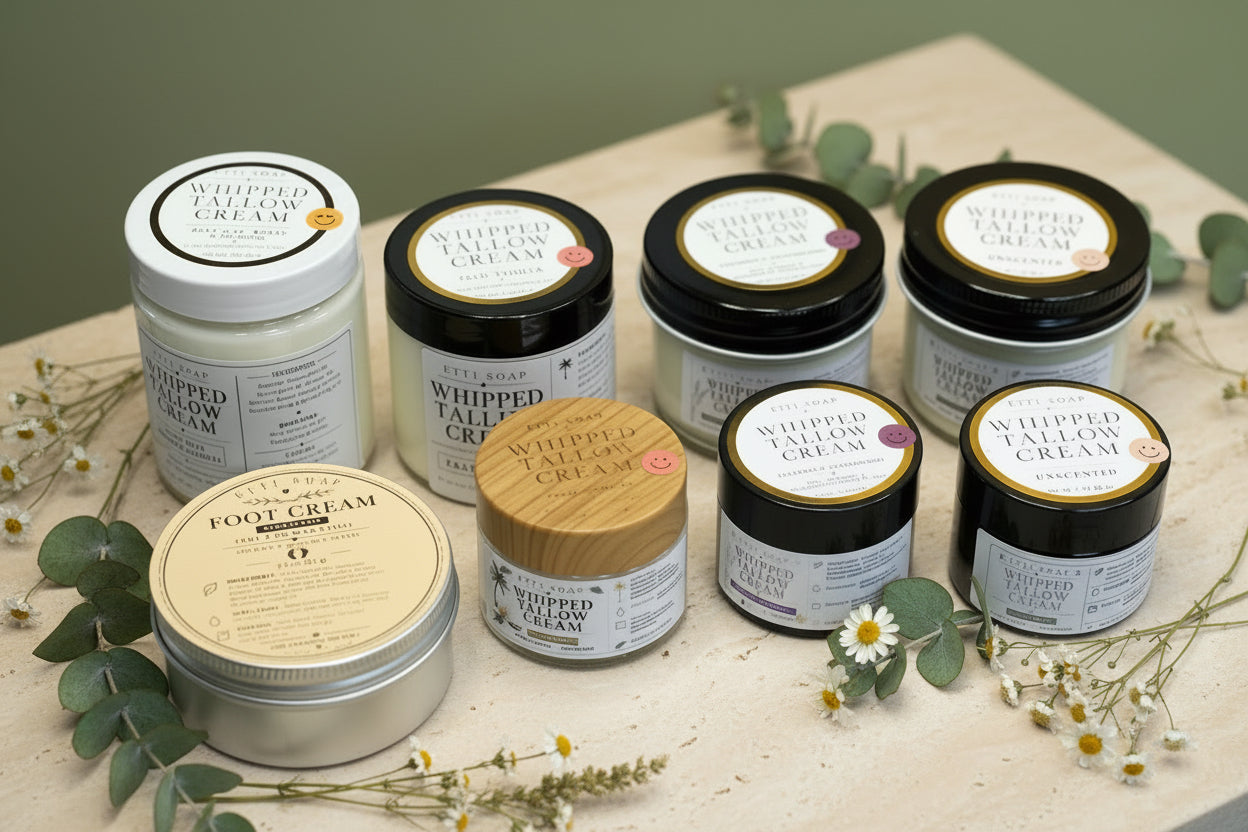 Whipped Tallow Cream Collection | Face & Body | ETTI SOAP