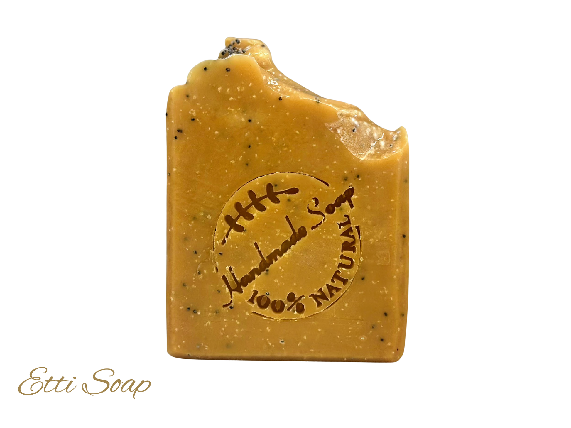 Handcrafted turmeric and lemon artisan soap by Etti Soap featuring natural glow, creamy lather, and eco-friendly ingredients.