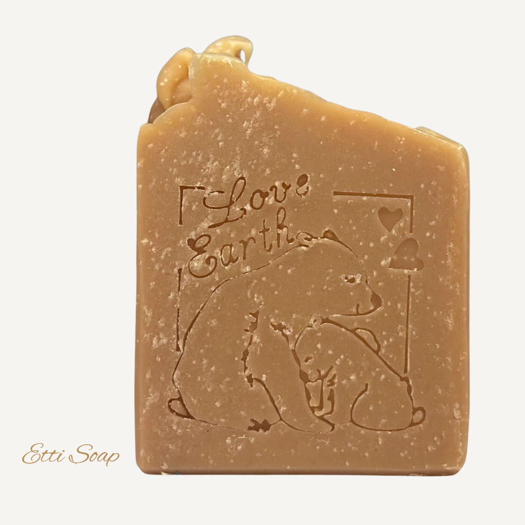 Natural artisan soap with creamy lather and pumpkin-ginger fragrance, handcrafted in small batches for seasonal gifting.