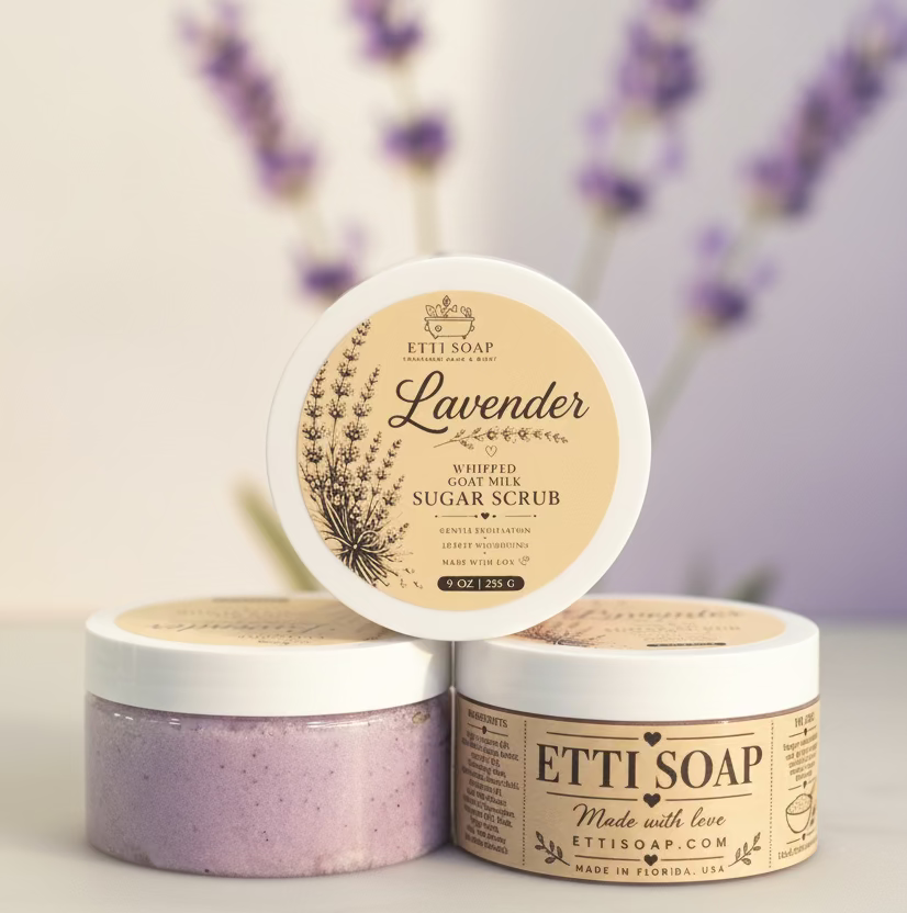 Goat Milk Whipped Foaming Sugar Scrub – 9 oz | 4 Luxurious Scents