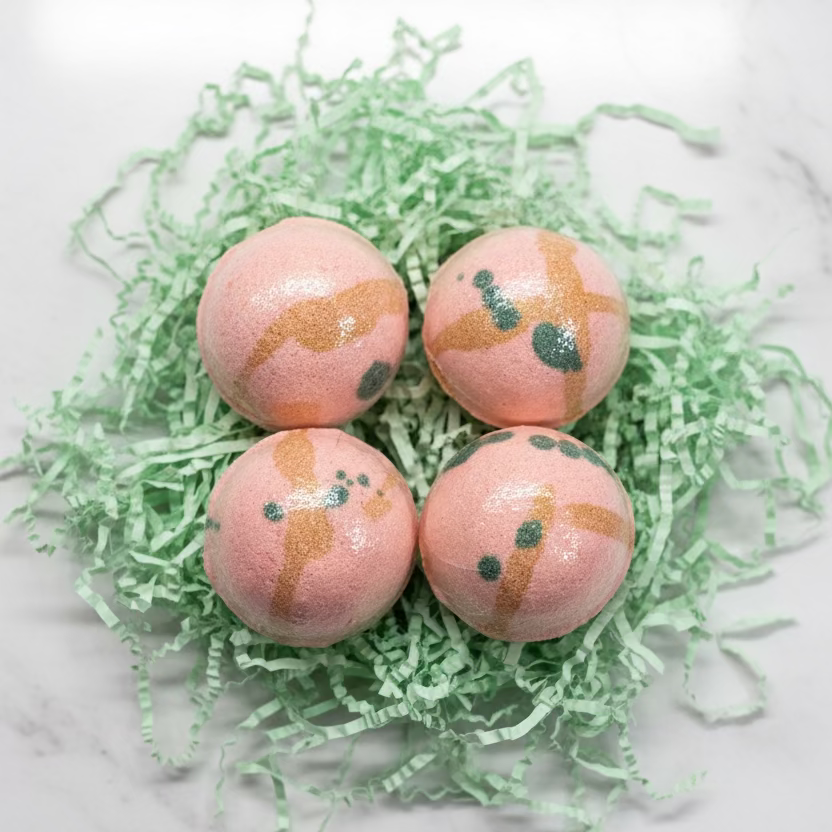 Handmade Goat Milk Bath Bombs, Set of 4