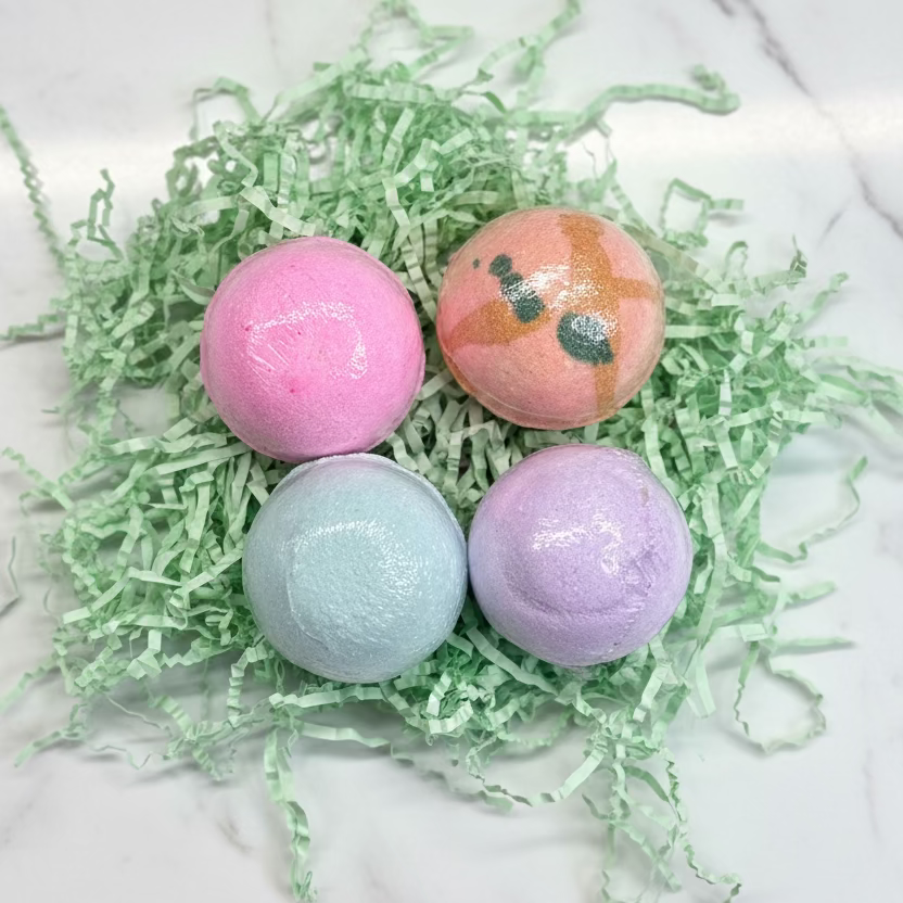 Handmade Goat Milk Bath Bombs, Set of 4
