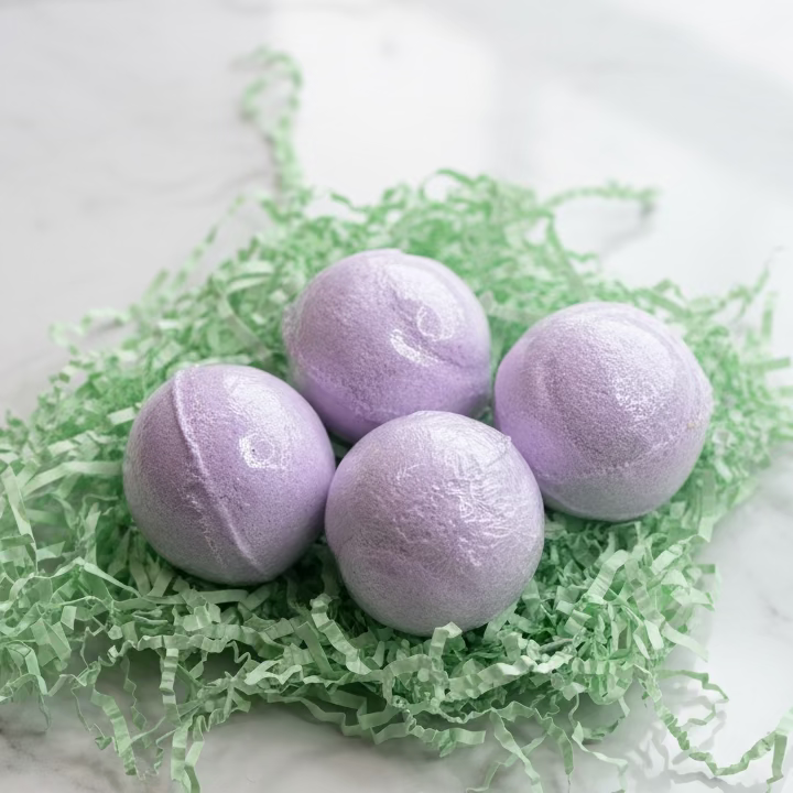Handmade Goat Milk Bath Bombs, Set of 4