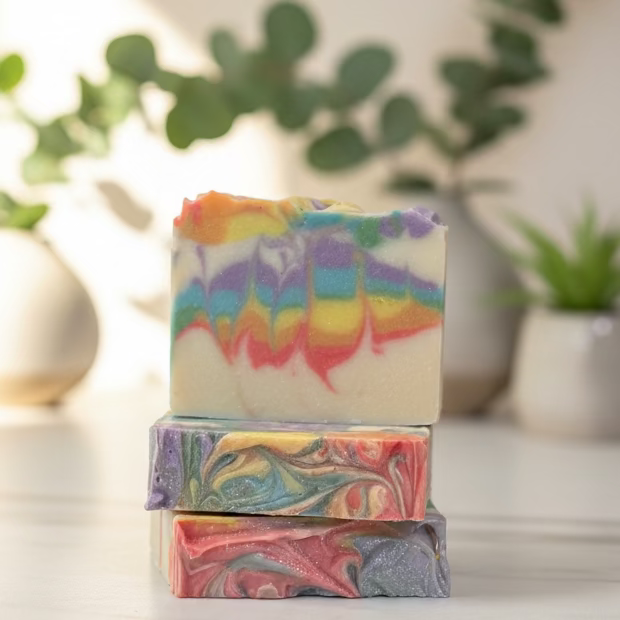 Smell the Rainbow | Coconut-Free Tallow Handmade Soap
