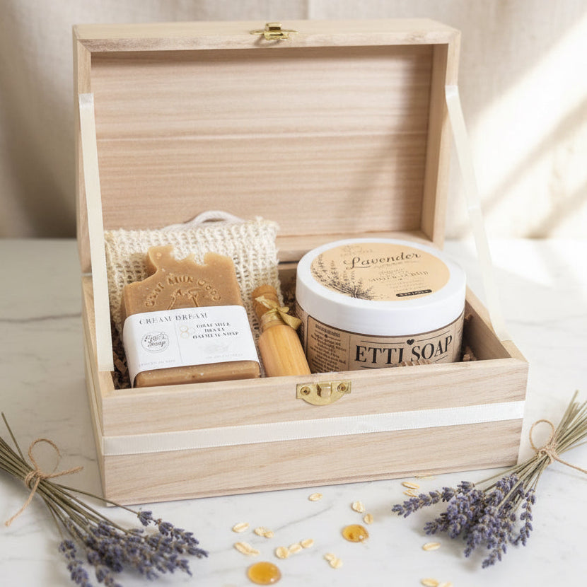 Goat Milk Spa Gift Set | Handmade Soap & Whipped Sugar Scrub