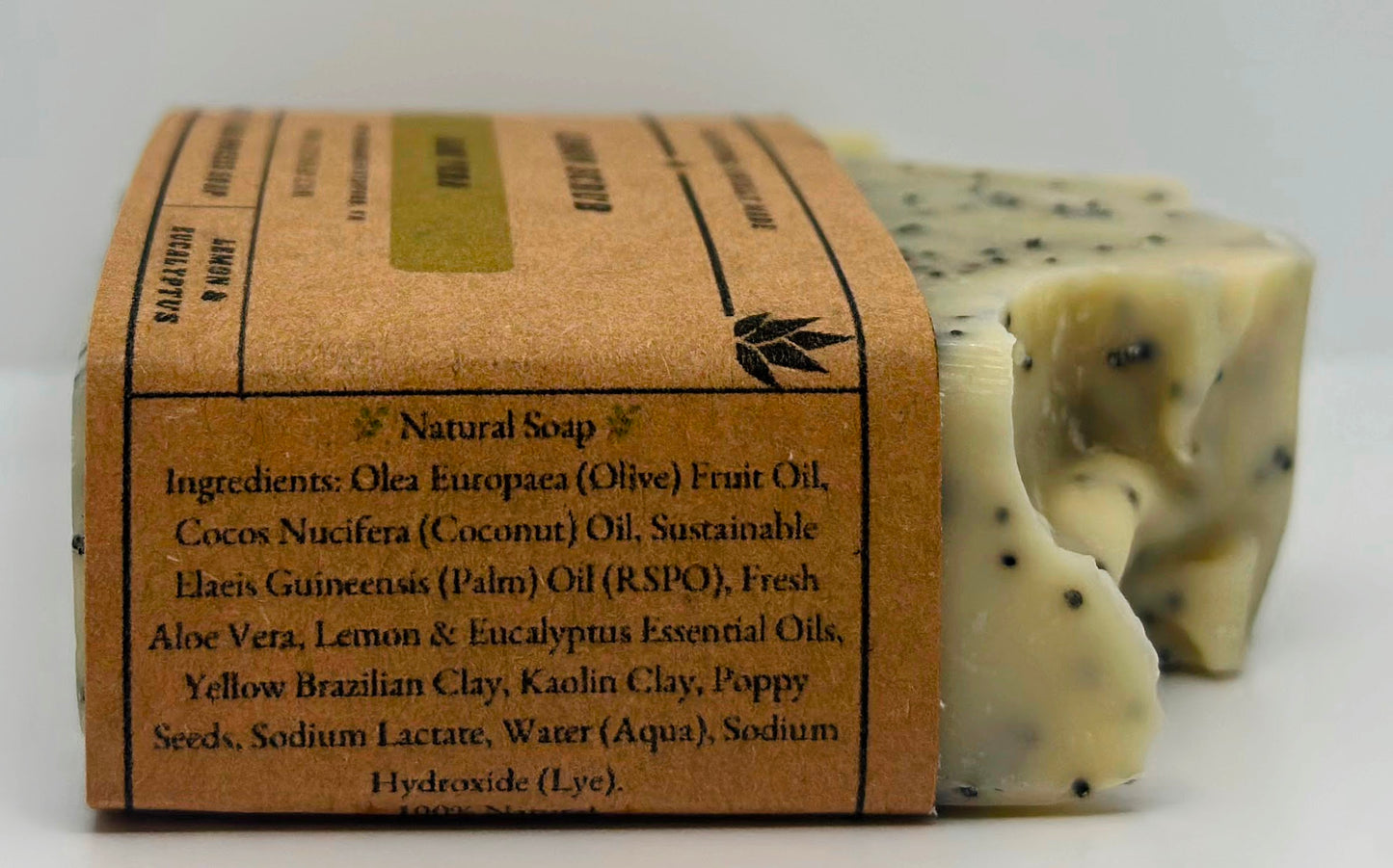 Lemon Scrub Aloe Vera Soap | Handmade Natural Soap with Poppy Seeds