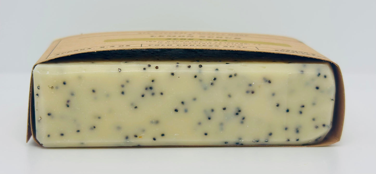 Lemon Scrub Aloe Vera Soap | Handmade Natural Soap with Poppy Seeds