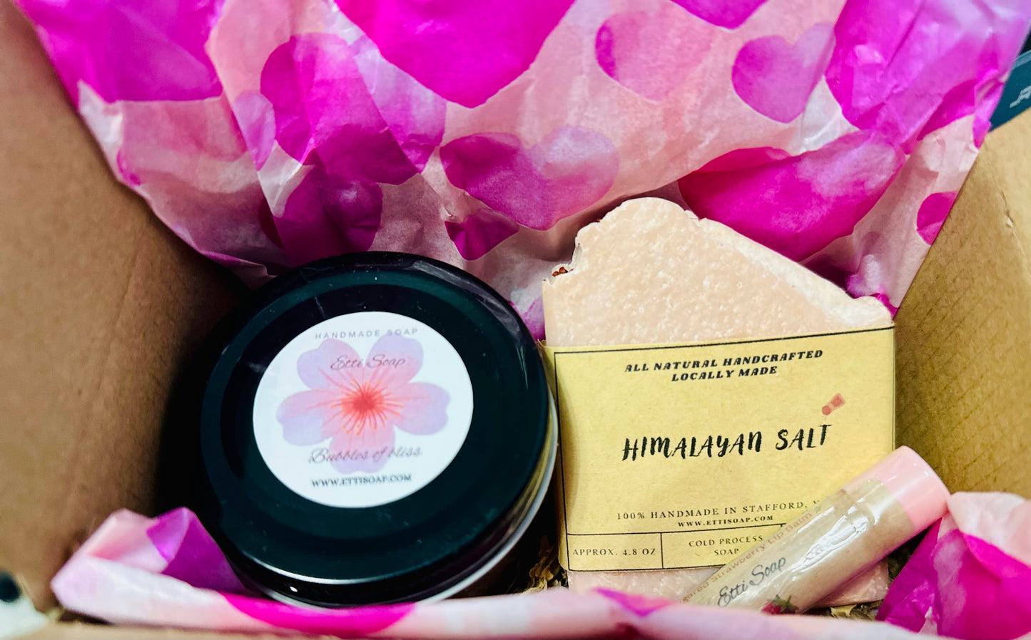 Natural Self-Care Gift Set – Himalayan Salt Soap, Body Butter & Lip Balm