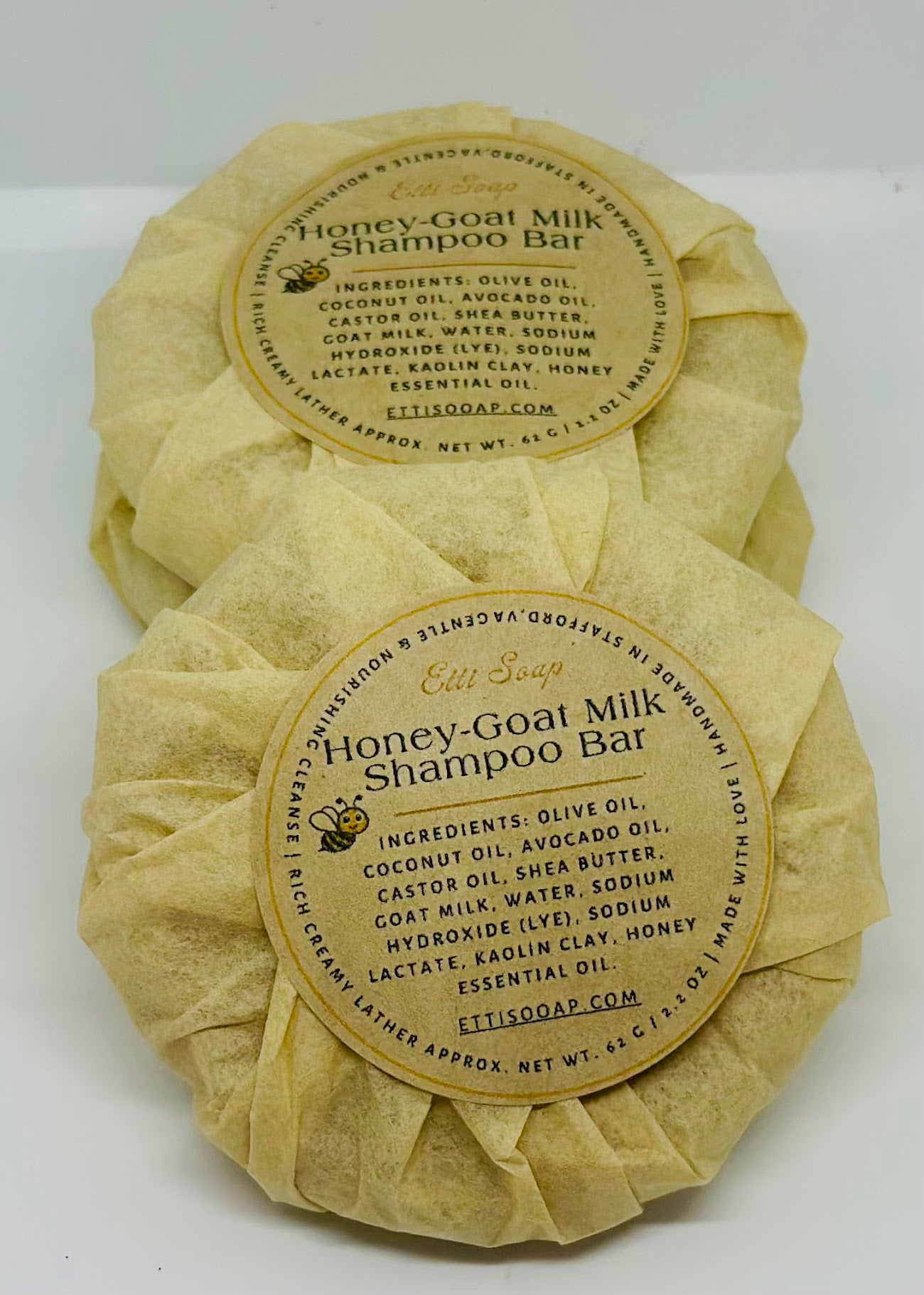 Honey & Goat Milk Shampoo Bar | Gentle & Nourishing Cleanse