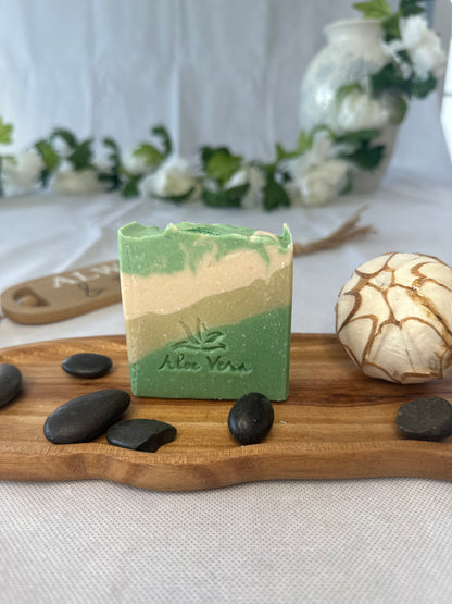 Aloe Vera Soap-Single Bar | Handmade Ylang-Ylang & Eucalyptus Natural Soap