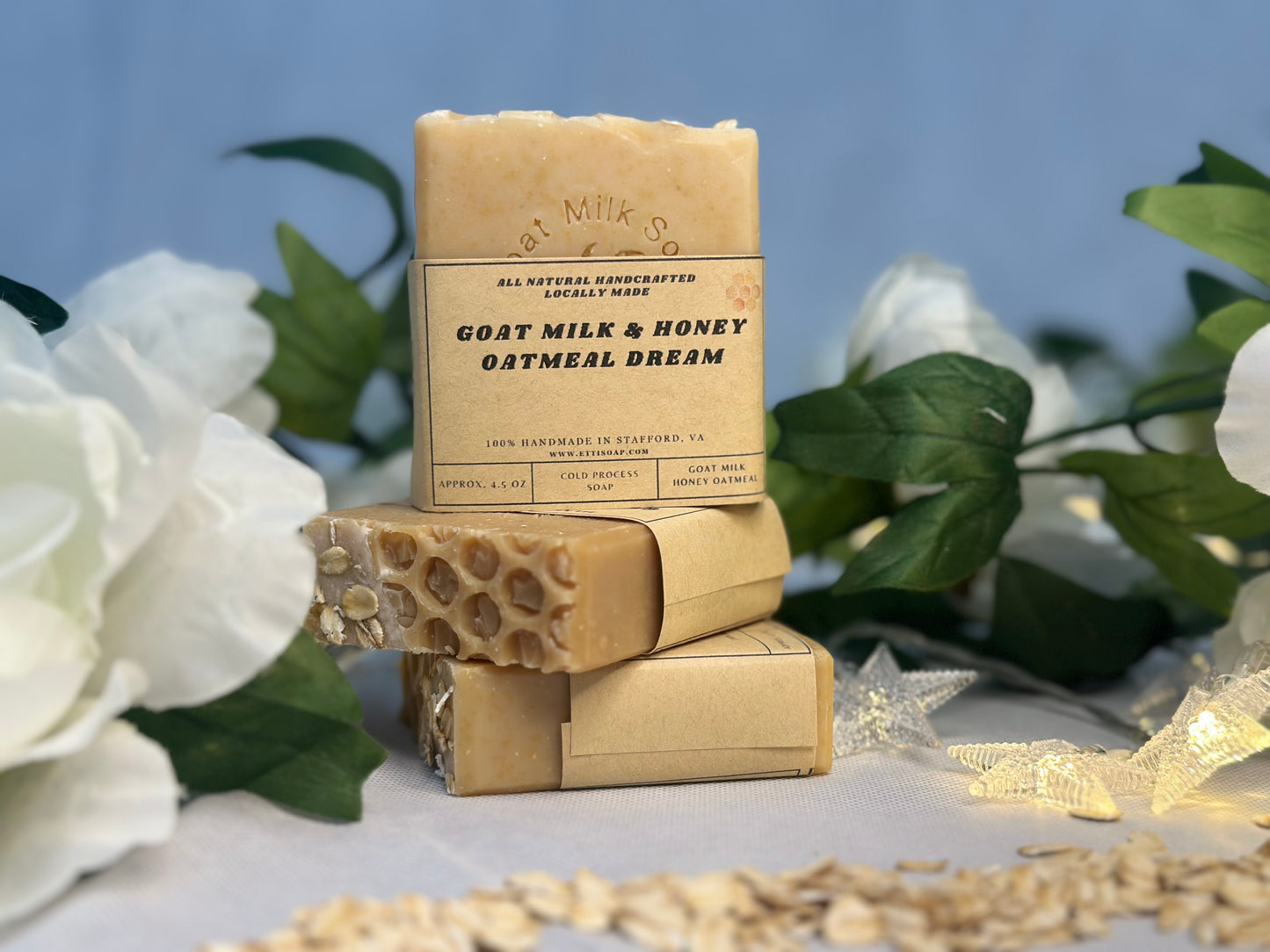 Goat Milk & Honey Oatmeal Dream | Handmade Natural Soap with Gentle Exfoliation