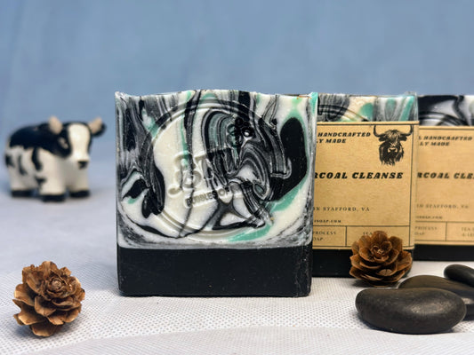 Tallow Citrus Charcoal Cleanse Soap | Handmade Tea Tree, Lemon & Activated Charcoal Soap