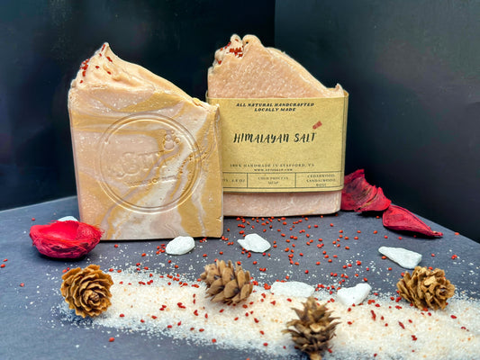 Himalayan Salt Soap Bar | Handmade Natural Soap with Cedarwood & Rose