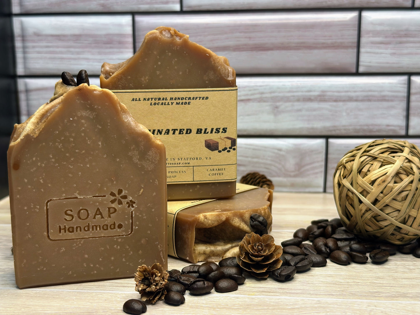 Caffeinated Bliss Soap | Handmade Caramel Coffee Exfoliating Soap