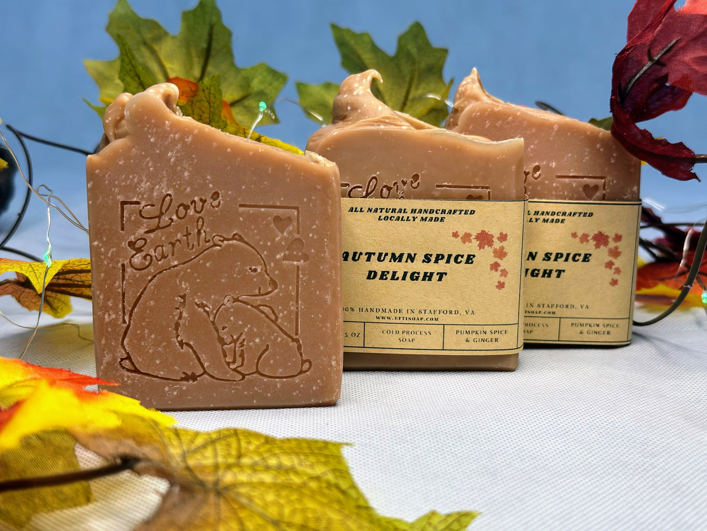 Autumn Spice Delight|Pumpkin Spice & Ginger Soap Bar | Warm & Spicy Handmade Artisan Soap