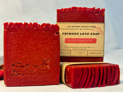 Crimson Love Soap | Handmade Winter Candy Apple Natural Soap