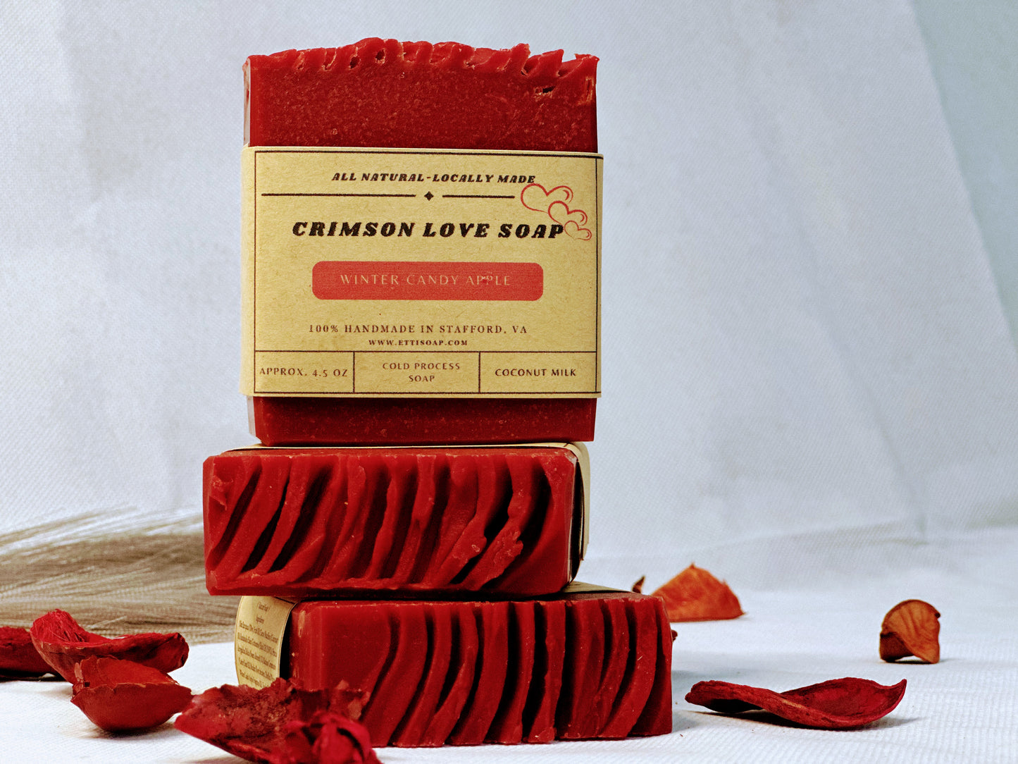 Crimson Love Soap | Handmade Winter Candy Apple Natural Soap