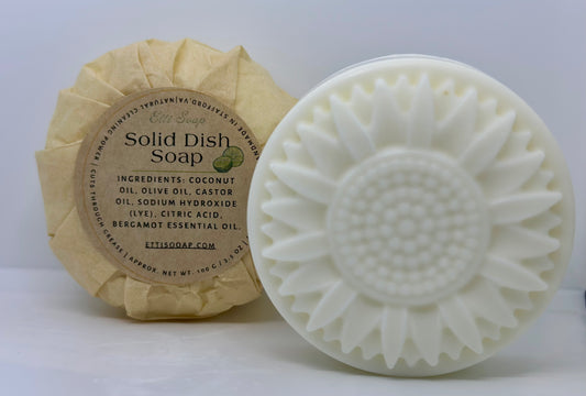 Eco-Friendly Solid Dish Soap with Bergamot Essential Oil