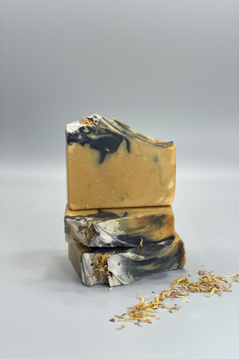 Golden Glow Soap | Turmeric Charcoal Handmade Soap Bar