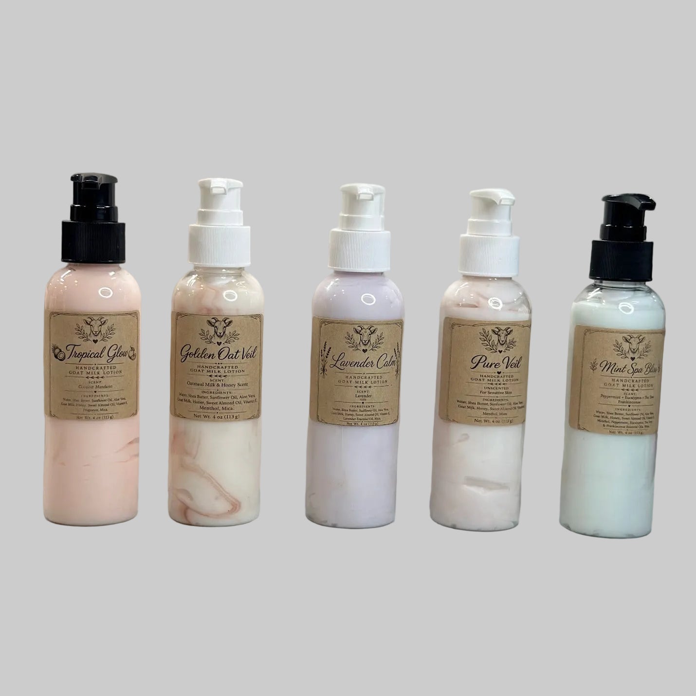 Handcrafted Goat Milk Lotion Collection | 4 oz Boutique Body Lotion