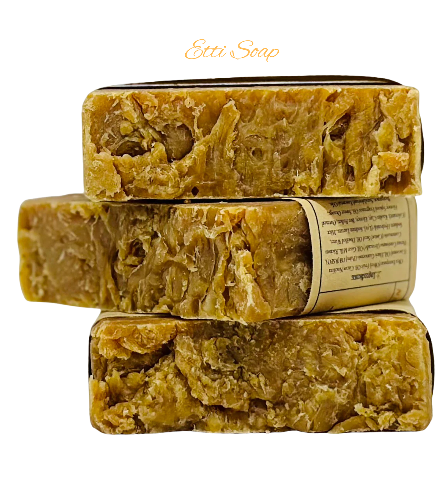 Handcrafted goat milk soap with honey and bee pollen for a creamy natural lather