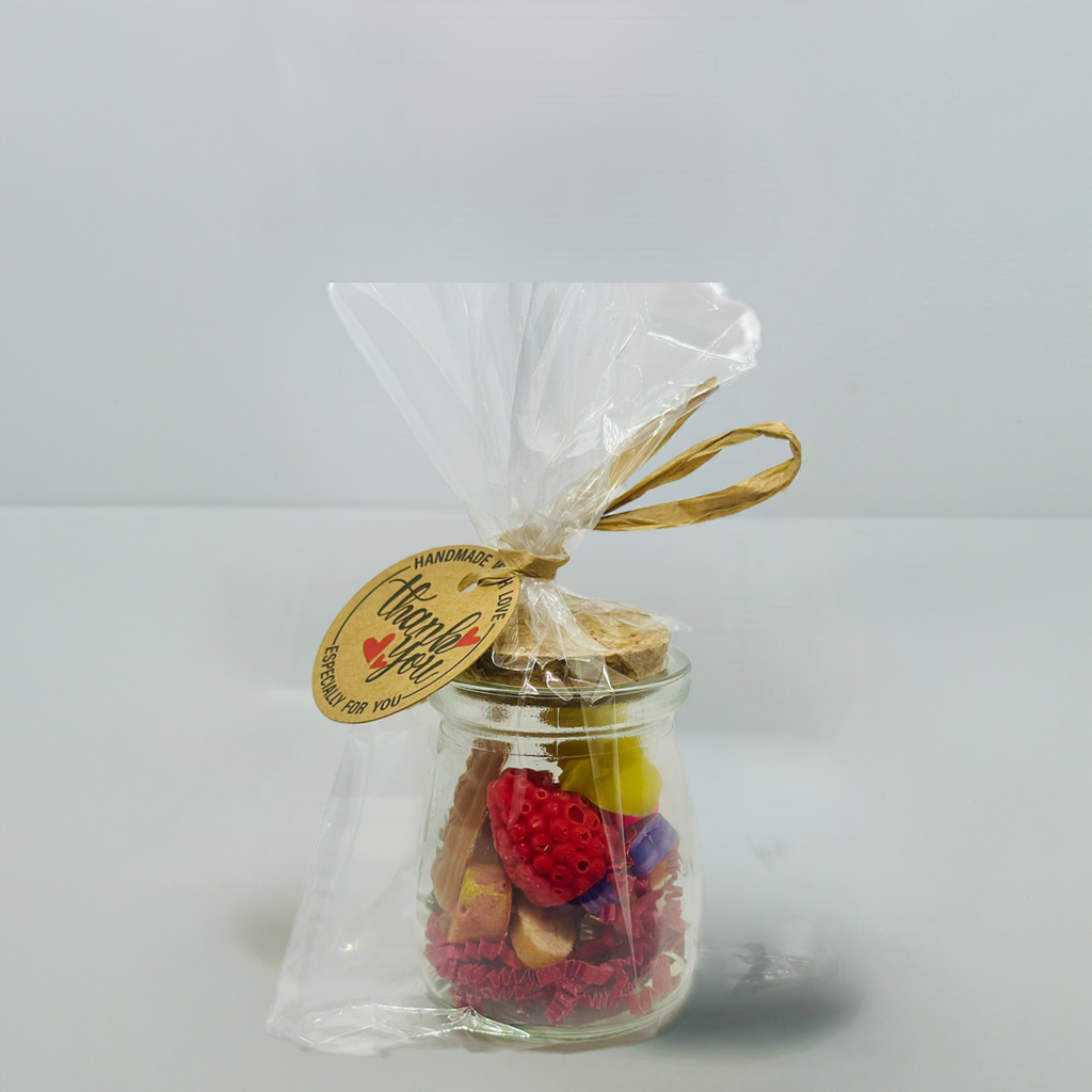 Mini Soap Assortment – Mixed Shapes in a Giftable Glass Jar