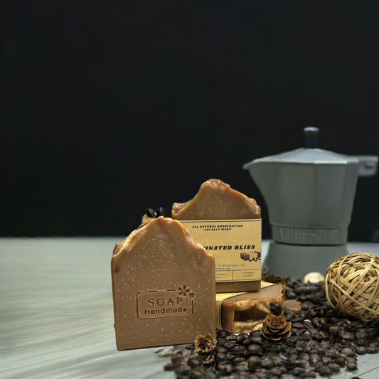 Caffeinated Bliss Soap handmade with caramel coffee fragrance
