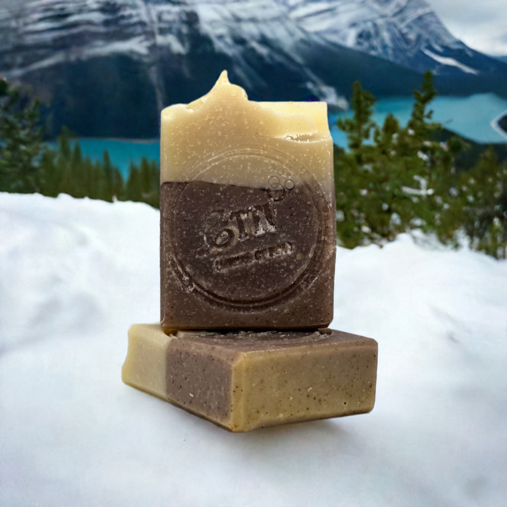 Mountain Man Shampoo & Body Bar | Rugged Bourbon & Mint Soap for Men | Exfoliating Soap, Manly Shampoo Bar, Father's Day Gift